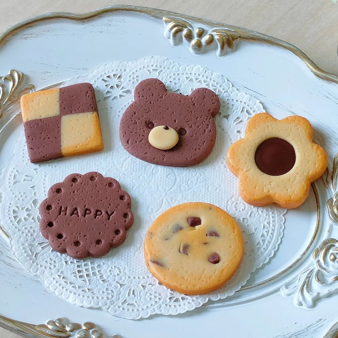 節分クッキー　うさぎ　フェイクスイーツ　樹脂粘土　スイーツデコ　食品サンプル 100均粘土で】フェイククッキーの作り方 - YouTube