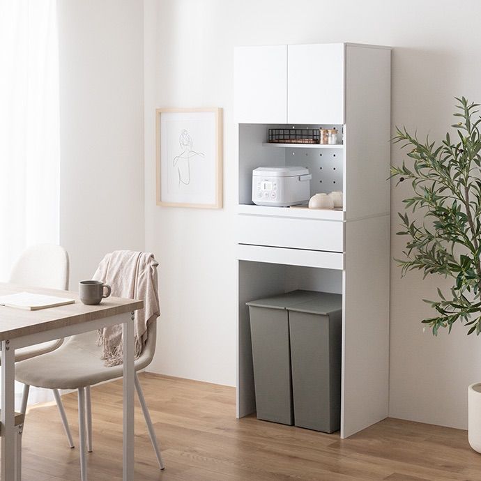 ゴミ箱収納付きレンジ台