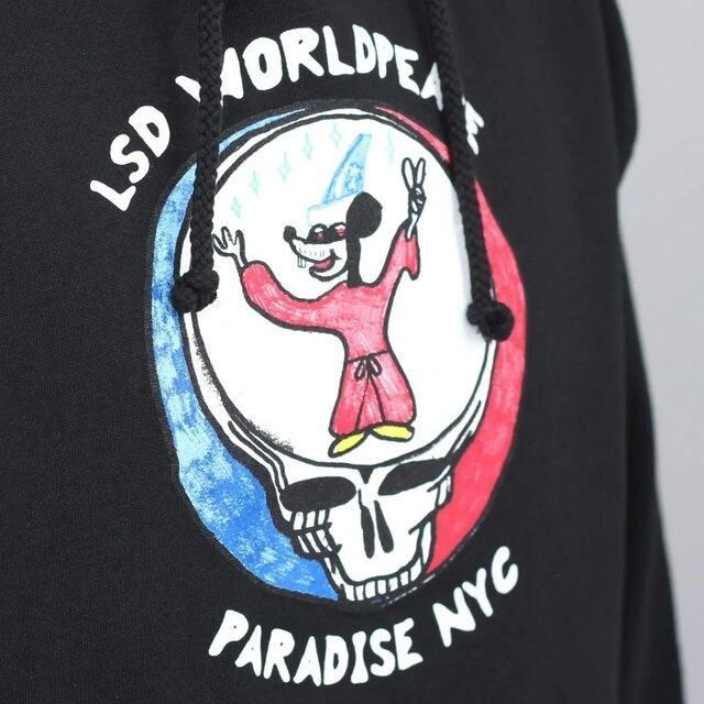 パラダイス Paradise パーカー M LSD Worldpeace ブラック - メルカリ