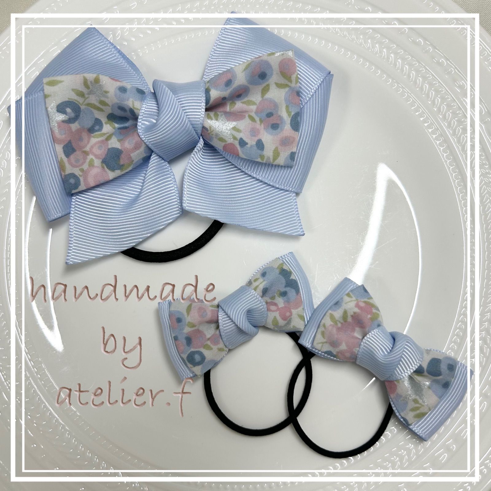 リバティヨーヨーキルトのベビー・キッズヘアピンNo.14 こそげ 