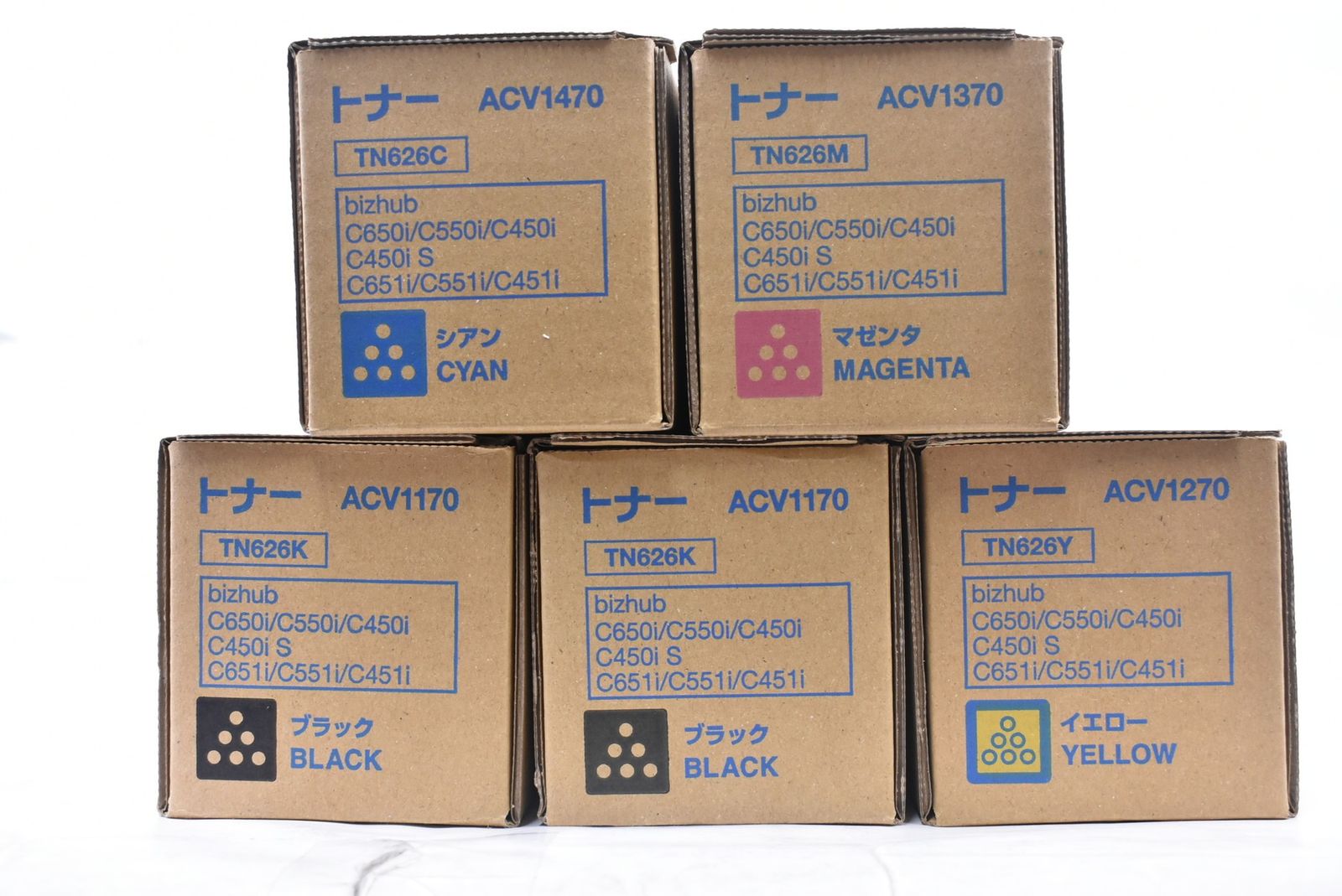 ♥ コニカミノルタ 純正 トナー TN626 4色5本 シアン マゼンタ イエロー ブラック KONICA MINOLTA ITGYNI8TICVG-L165-byebye