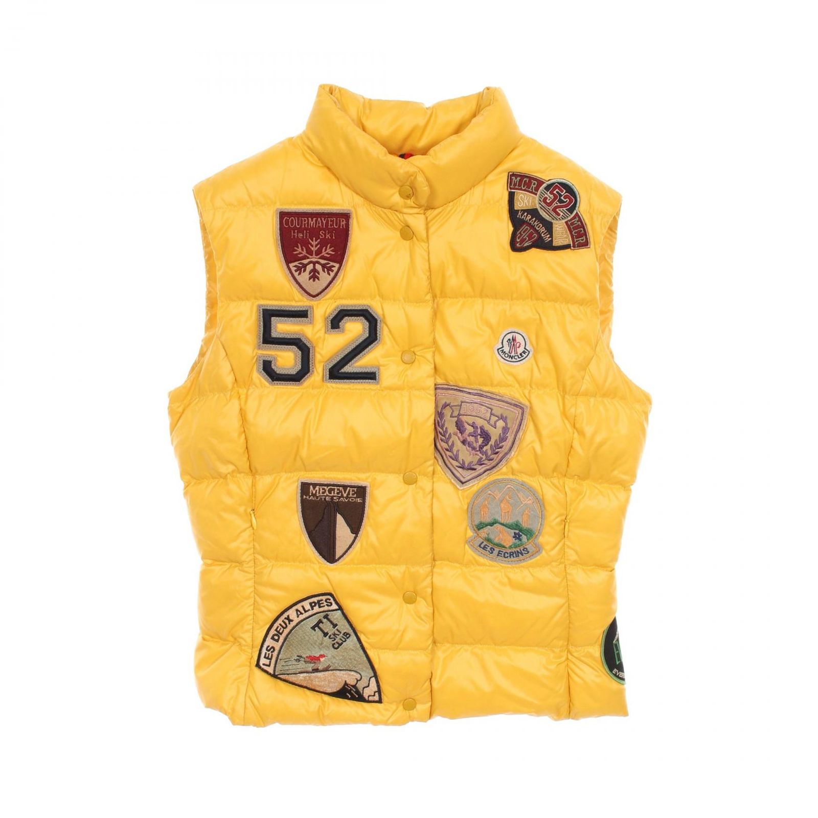 MONCLER ダウンベスト　GHANA 美品】モンクレール GAHANA ダウンベスト ロゴワッペン ブラック