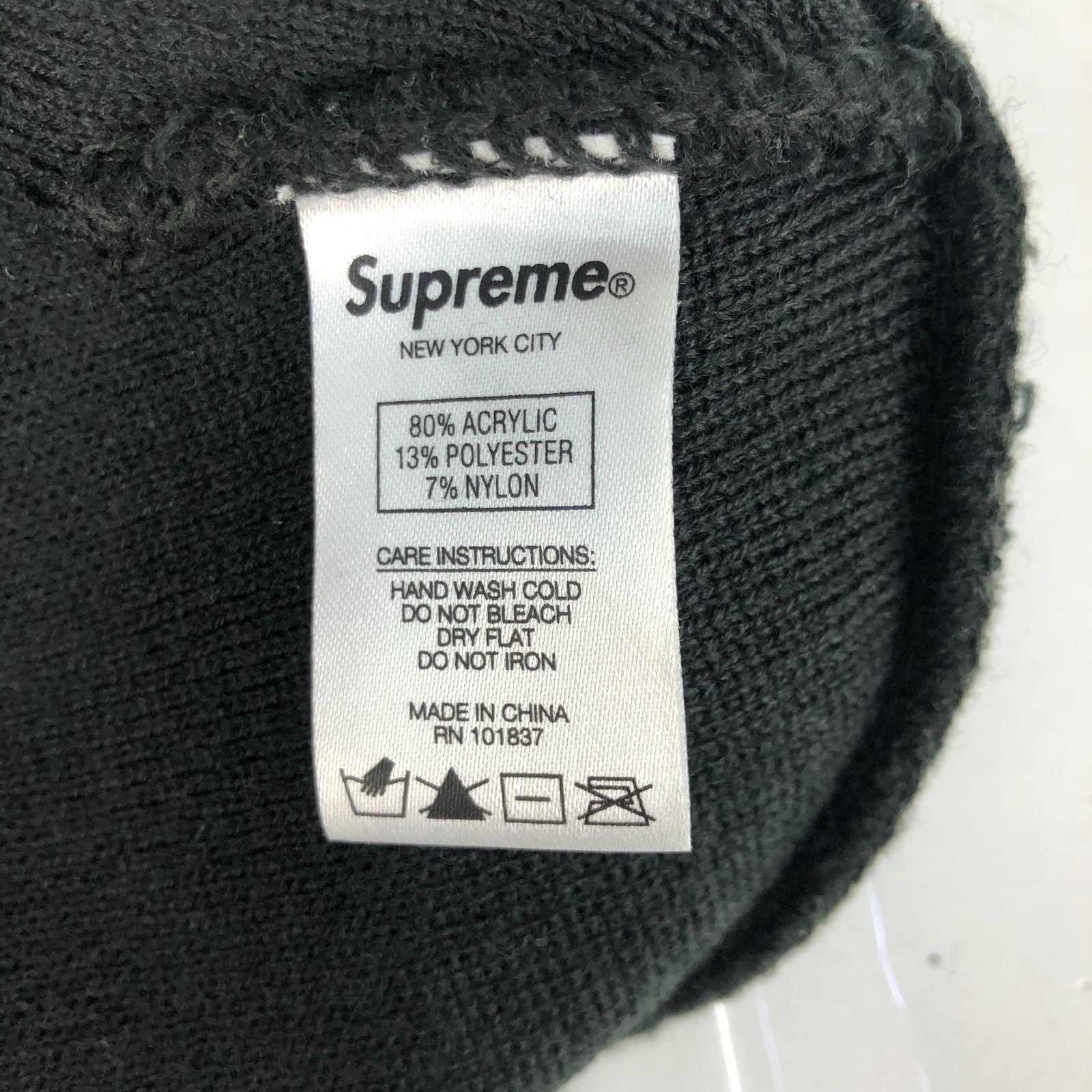 Supreme Big Logo Beanie Black シュプリーム ビッグロゴ ビーニー