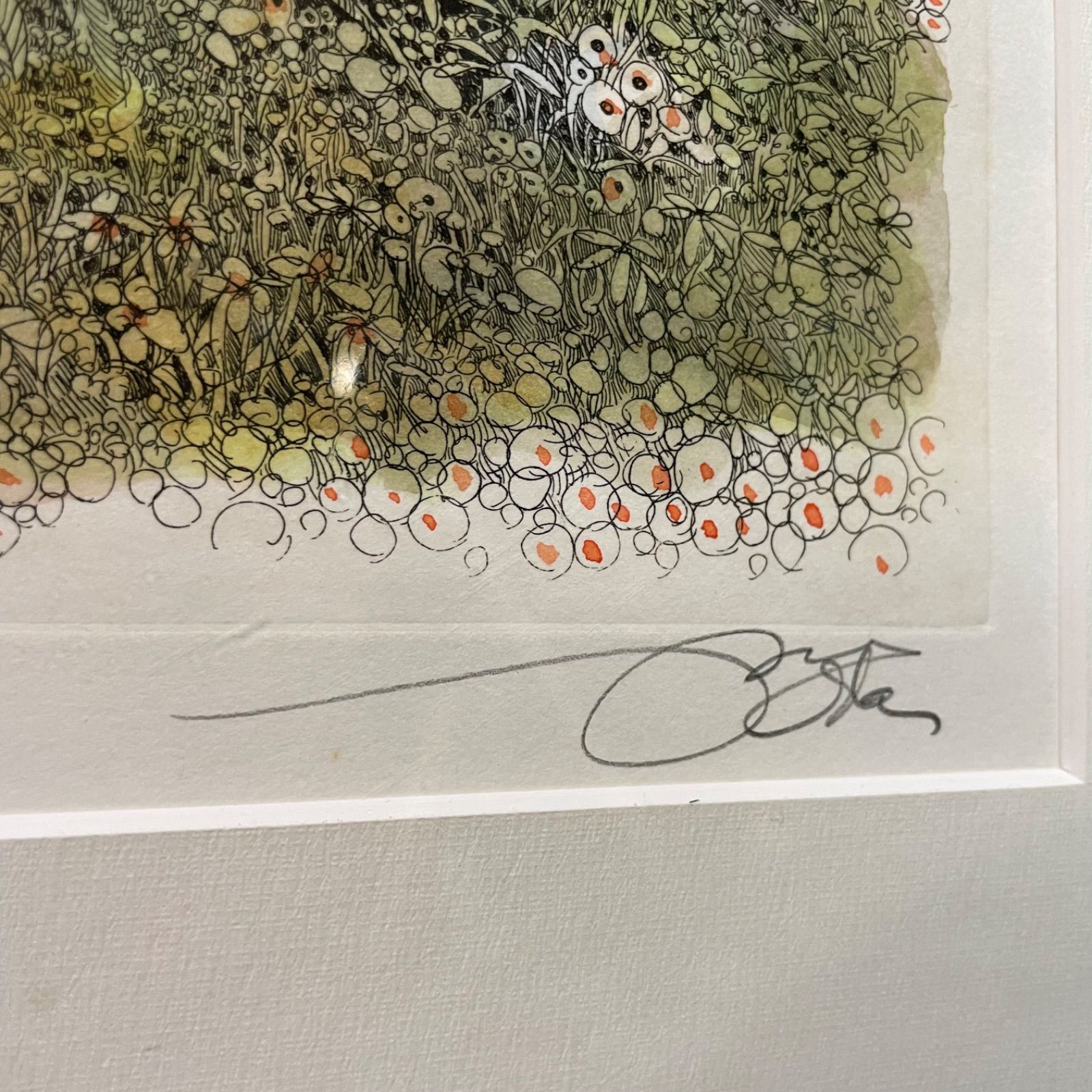 【真作】山本容子「N-Natural Nail」エッチング 直筆サイン 版画 真作】山本容子「N-Natural Nail」エッチング 直筆サイン 版画