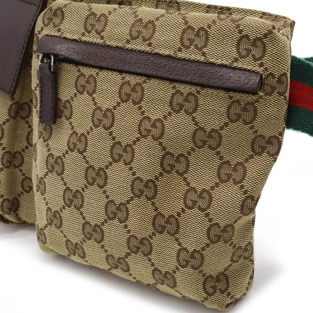 GUCCI ウエストポーチボディバッグGGキャンバス シェリーラインブラウン GUCCI グッチ GGキャンバス シェリーライン ボディバッグ ウエスト
