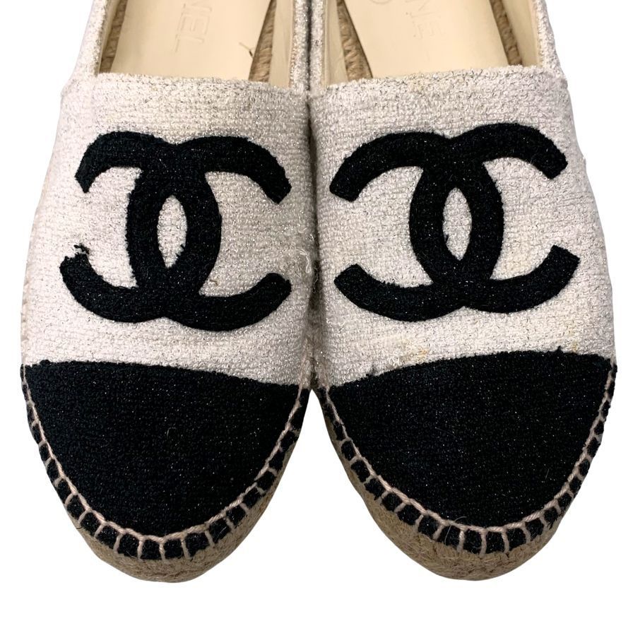 シャネル フラットシューズ エスパドリーユ G29762 サイズ37