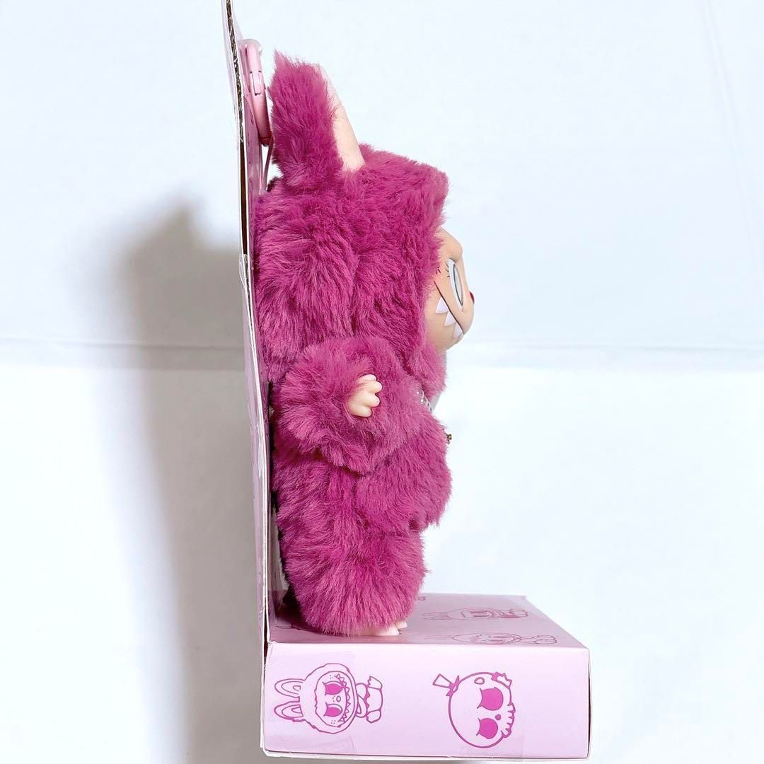 ①ZIMOMO ジモモ ぬいぐるみ キーホルダー ピンク リボン LABUBU