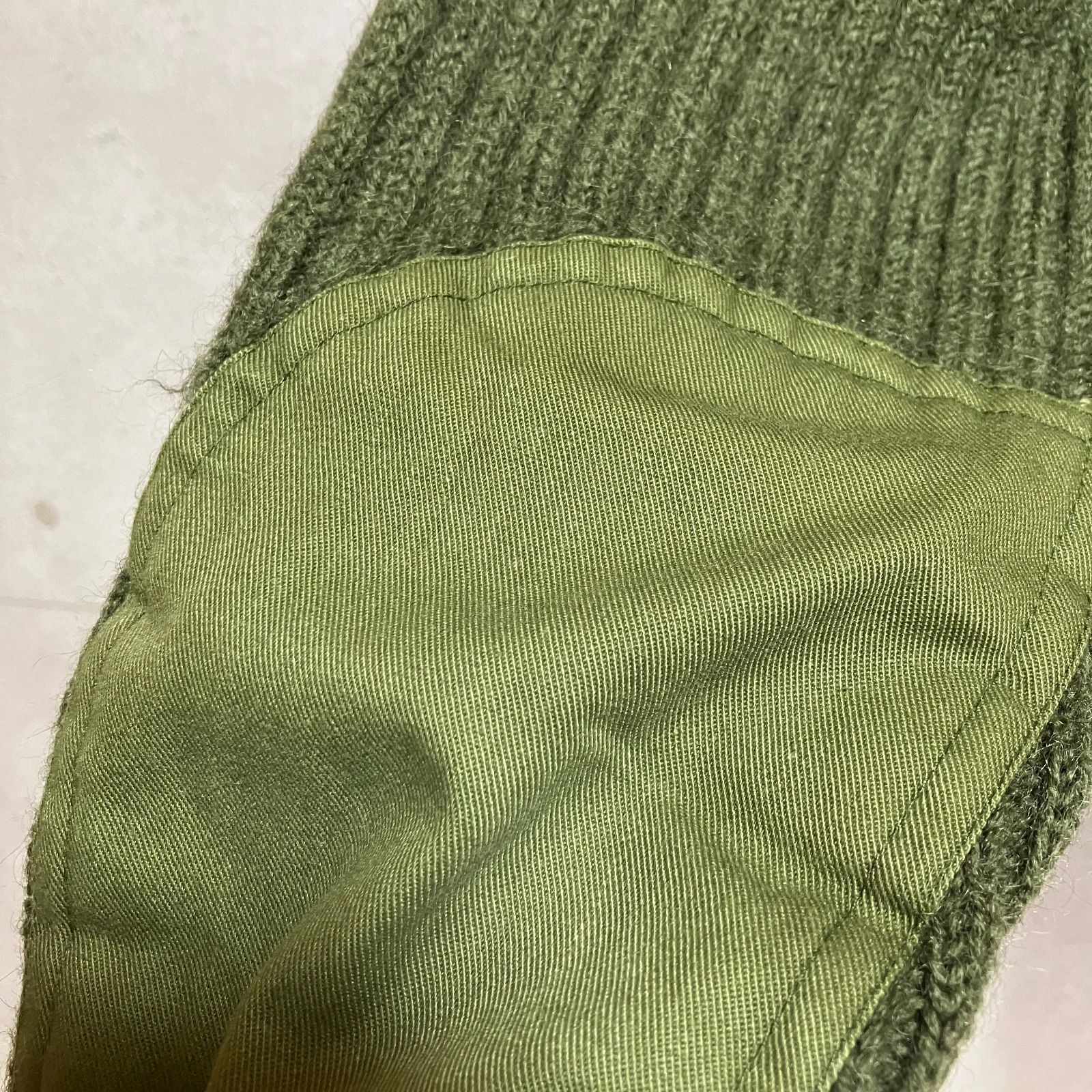 イギリス軍 JERSEY MAN'S HEAVY OLIVE DRAB コマンドセーター ラウンドネック M サイズ カーキ メンズ ニット