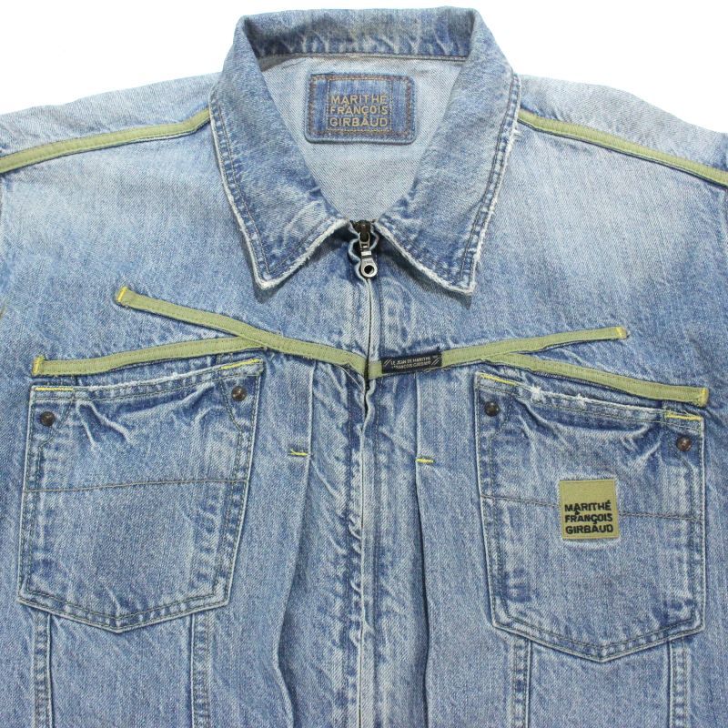 2000s Marithe+Francois Girbaud ジャケット 00s MARITHE + FRANCOIS GIRBAUD フルジップ デニムジャケット メンズ