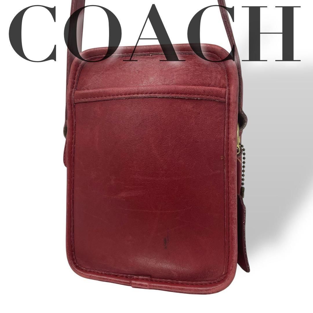 美品！オールドコーチ　ショルダーバッグ 良品 4871 OLD COACH オールドコーチ ショルダーバッグ レッド - メルカリ