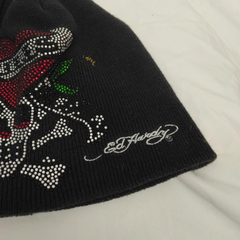Ed Hardy　エド・ハーディー　ニット帽　ラインストーン　スカルハート 楽天市場】Ed Hardy エドハーディー ニット帽 帽子 Knit Cap