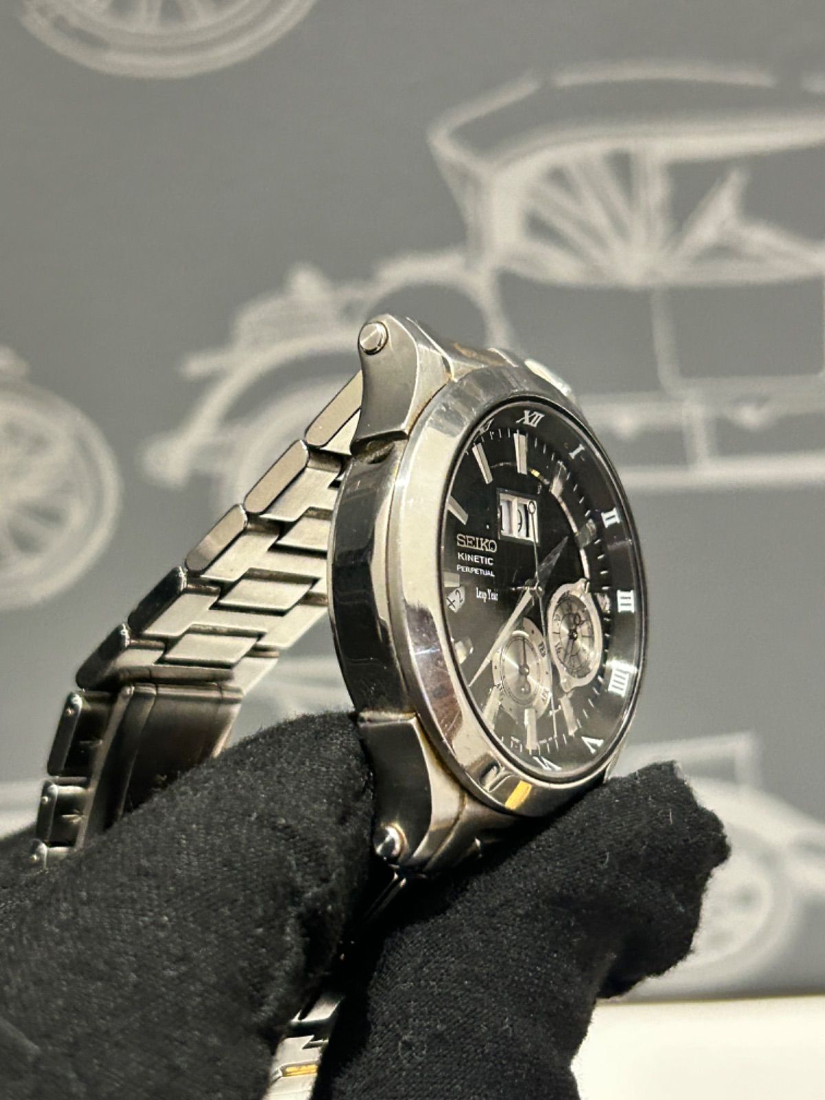 SEIKO KINETIC Premier PERPETUAL 7D48-0AA0 自動巻き キネティック 