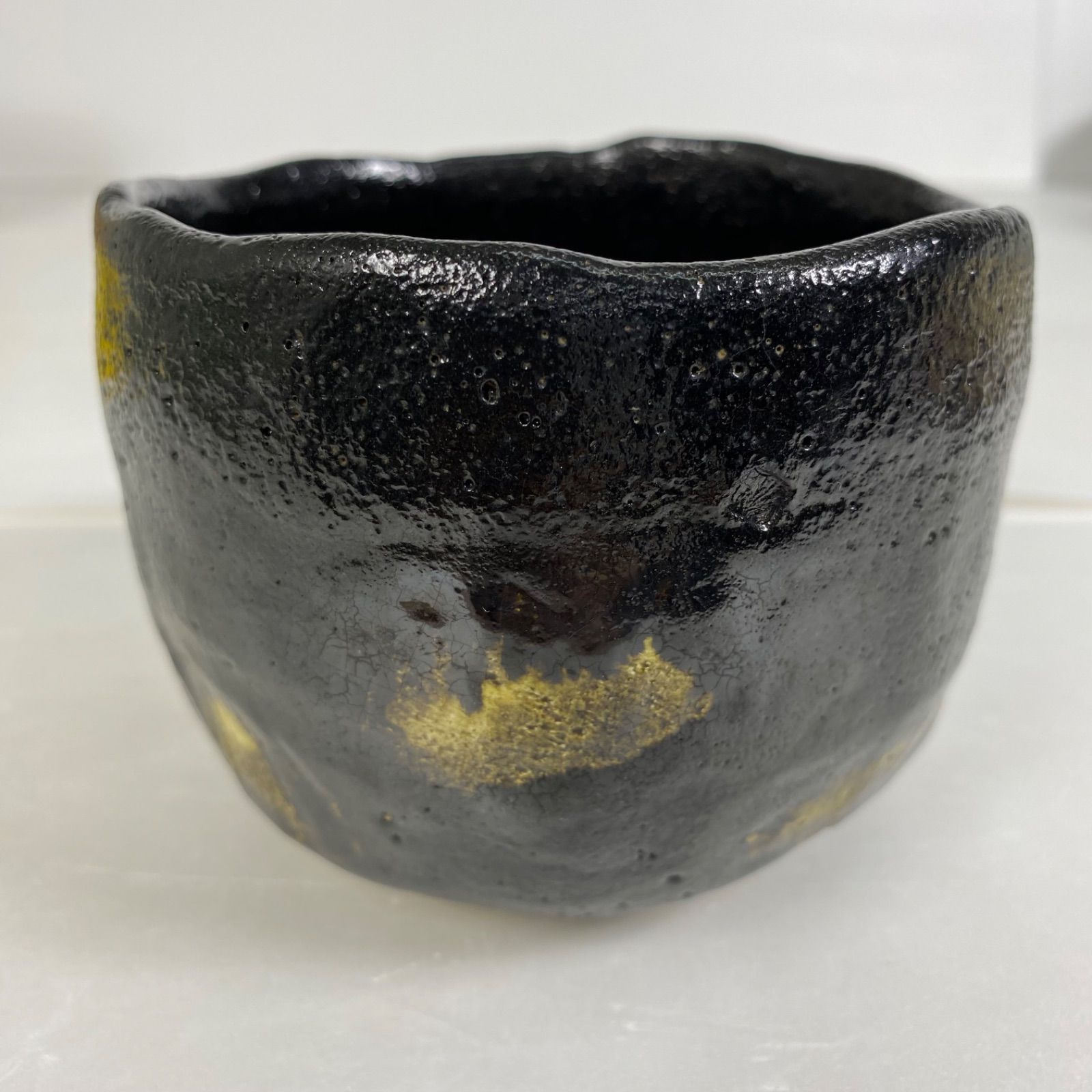 希少銘 昭楽造 黒楽茶碗 銘「鈴虫」 共箱付 茶道具 抹茶碗 茶会用 茶器