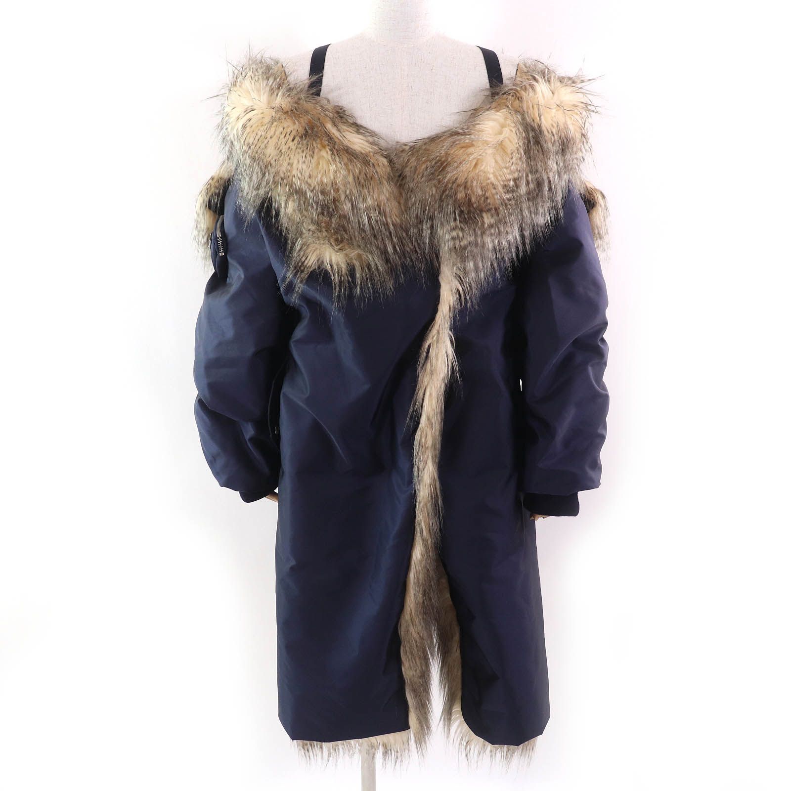 ZARA ザラ フェイクファー ジャケット Lサイズ グレー 大きめ アウター