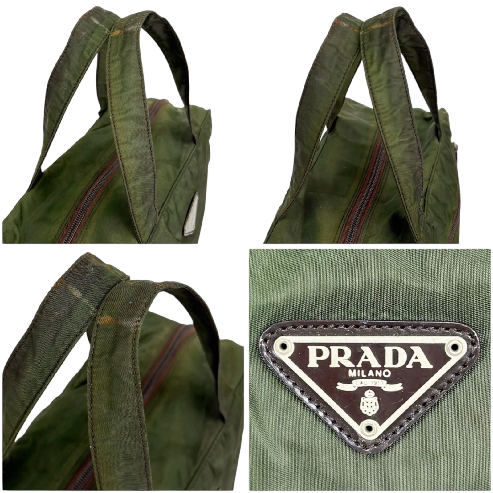 プラダ PRADA トライアングルロゴ ミニボストンバッグ ハンドバッグ