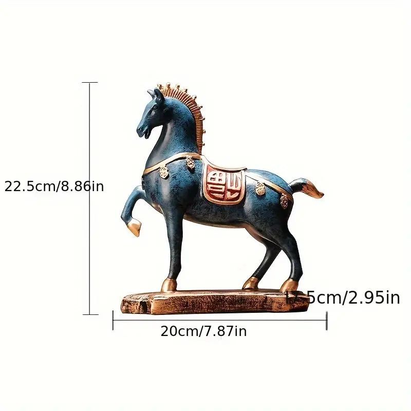 イタリア　馬　オブジェ　置物　存在感あり　アンティーク 馬 彫刻 オブジェ 置物 アンティーク 雑貨 ブルー 青 おしゃれ