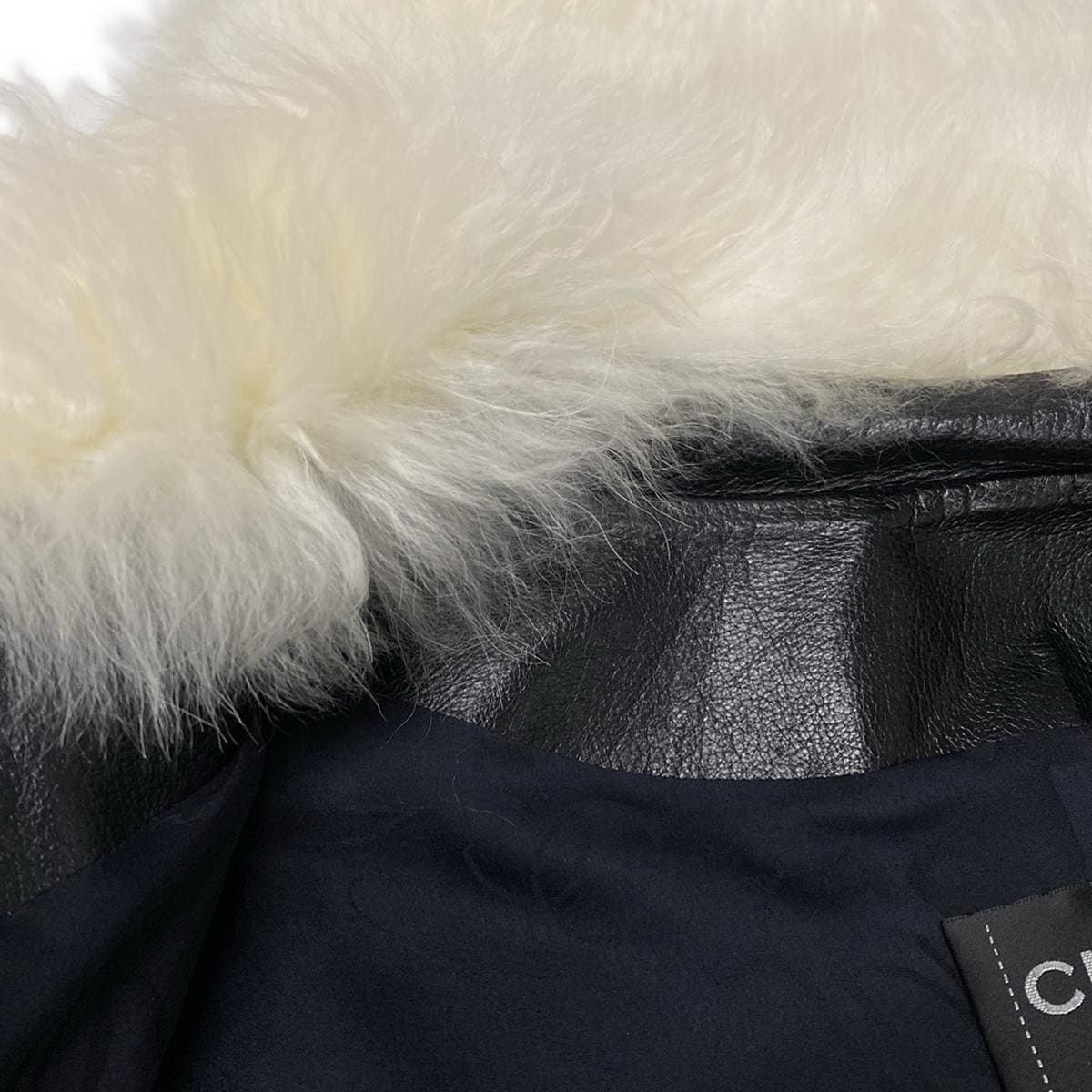 CHANEL シャネル ライダースジャケット サイズ34 S レディース - P59415 黒×アイボリー GULLKHAN_COM