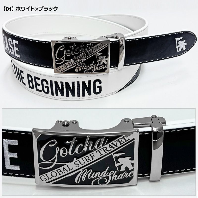 カラー選択可 GOTCHA GOLF ガッチャゴルフ 2025 ホールレスベルト カラー切替 刺繍 252GG8102 メンズ レディース ボトムス GOTCHA GOLF正規販売店