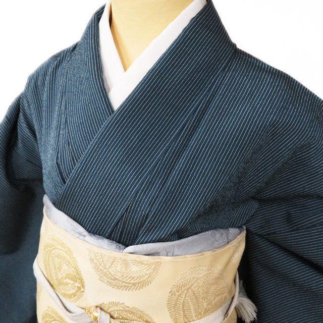 り*お様 着物 裄68 本塩沢お召し 付け下げ 正絹 素敵なデザイン U-772 着物 裄68 本塩沢お召し 付け下げ 正絹 素敵なデザイン U-7727