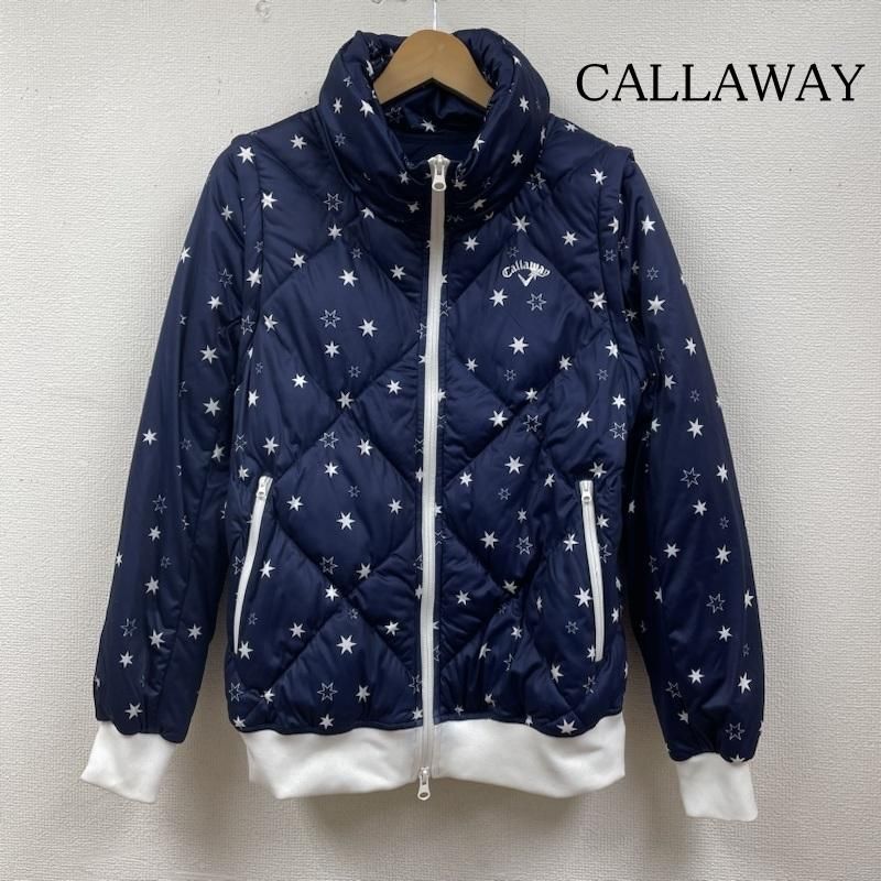 CALLAWAY キャロウェイ ジャケット 上着 ジャンパー ブルゾン ゴルフウェア 2WAY 中綿 ブルゾン ジャケット フルジップ 星柄 総柄 袖着脱式 241-8210806