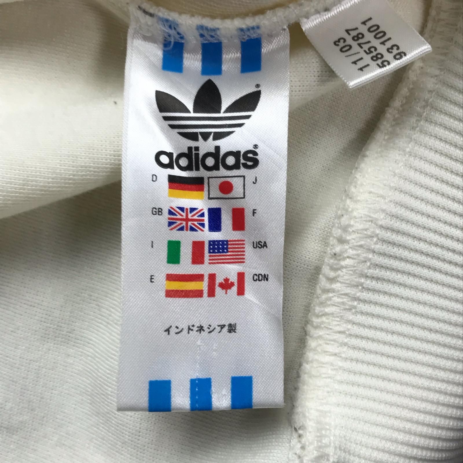 adidas/アディダス★ジャージ/ジップアップパーカー【レディースL/アイボリー × 赤】トレフォイル/アウター/ブルゾン/tops/track Jacket/sweat shirts◆BJ086-i adidas/アディダス☆ジャージ/ジップアップパーカー【レディースL