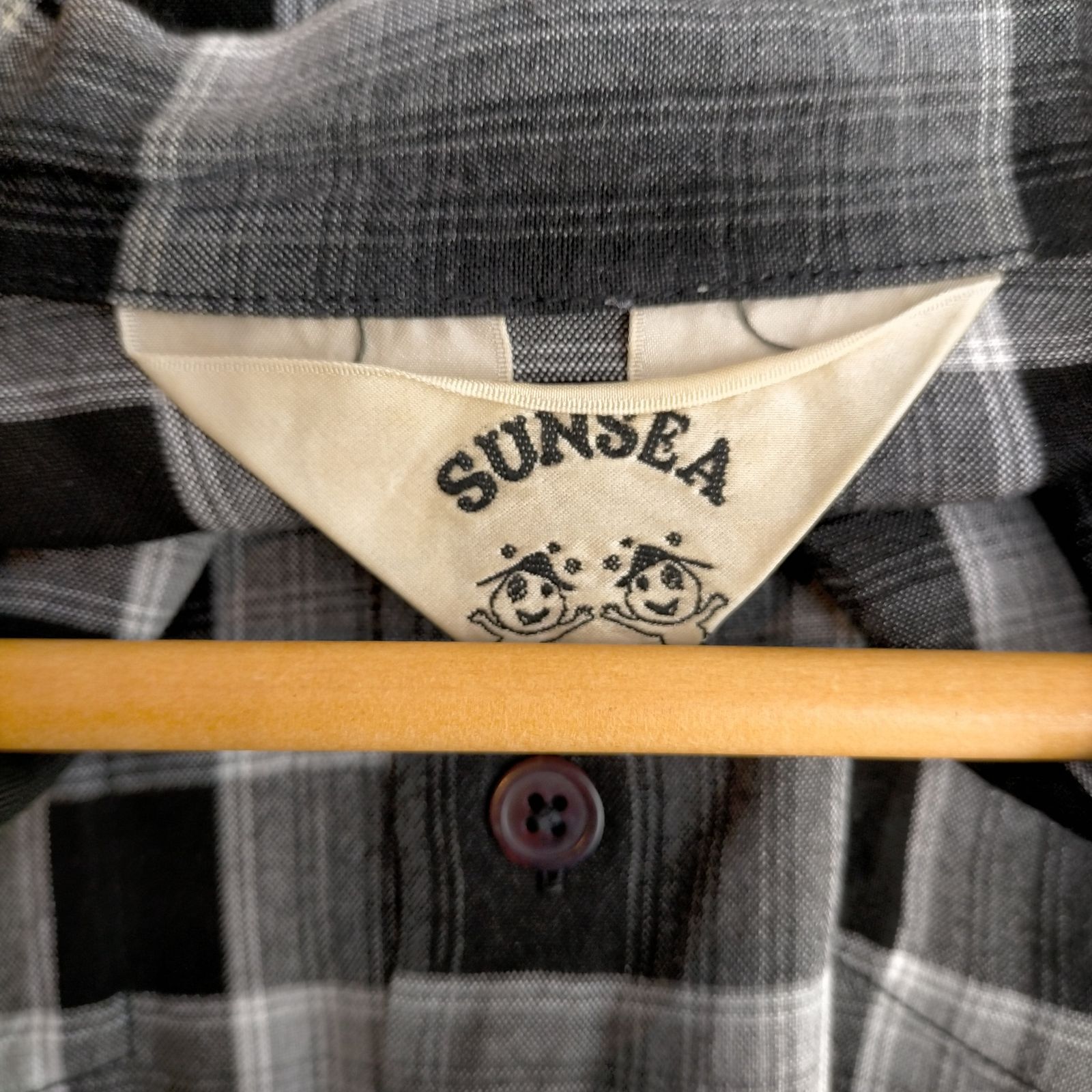 サンシー SUNSEA 19SS SHADOW CHECK GIGOLO SHIRT メンズ JPN：2