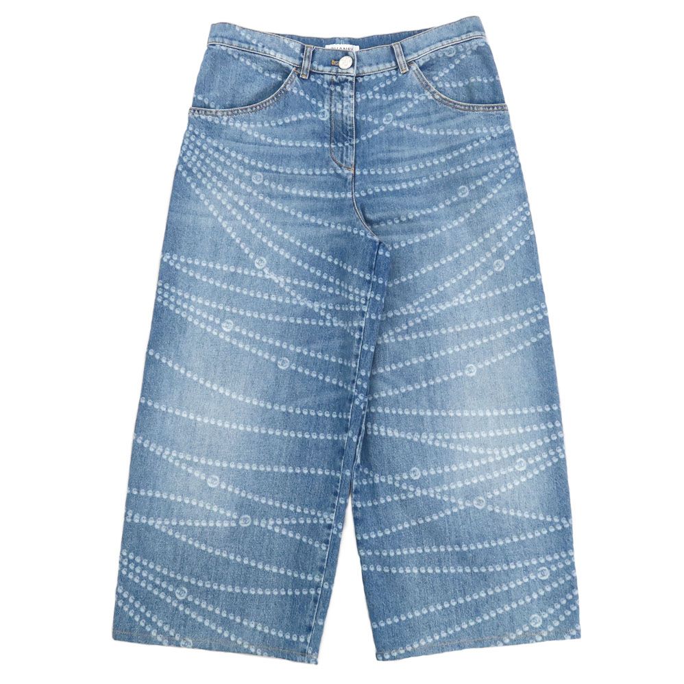 【25C 使い勝手抜群 /シンプルデザイン】CHANEL ジーンズ 名古屋】シャネル ジーンズ P79057 V71258 パールデザイン