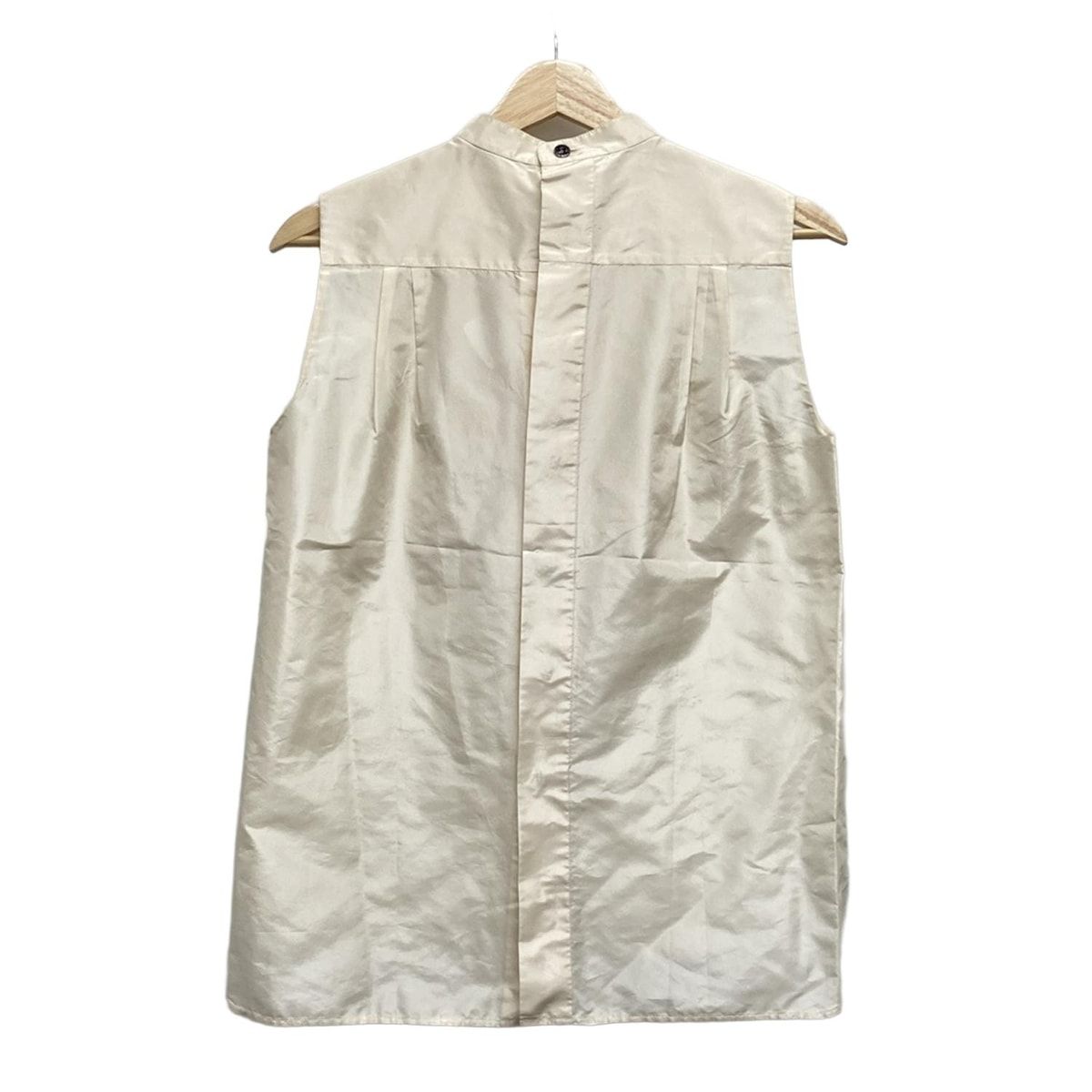 CHANEL シャネル チュニック サイズ38 M レディース - P 29514 ベージュ その他 襟 ノースリーブ シルク フリル