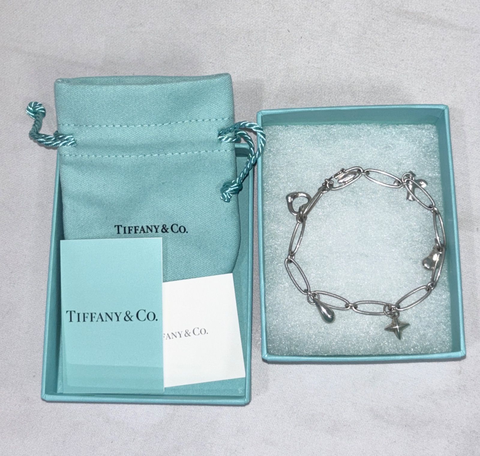 ヴィンテージ ティファニー エルサ ペレッティ 925  チャーム ブレスレット TIFFANY&Co. ティファニー 5チャーム ブレスレット エルサ