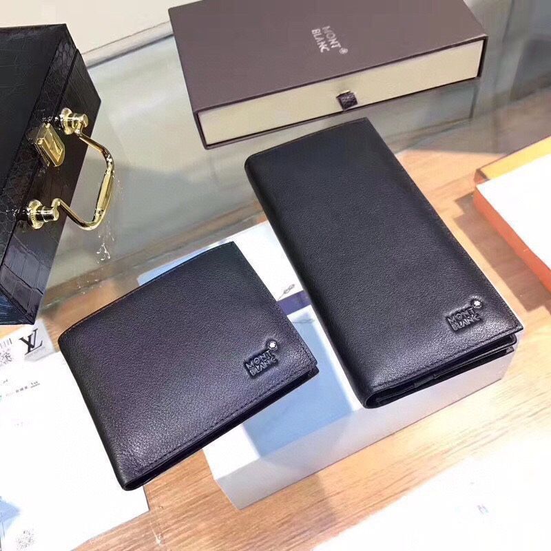 Montblanc バッグ 財布 財布 男性の本革は長さ2つ折り | -MM輸入
