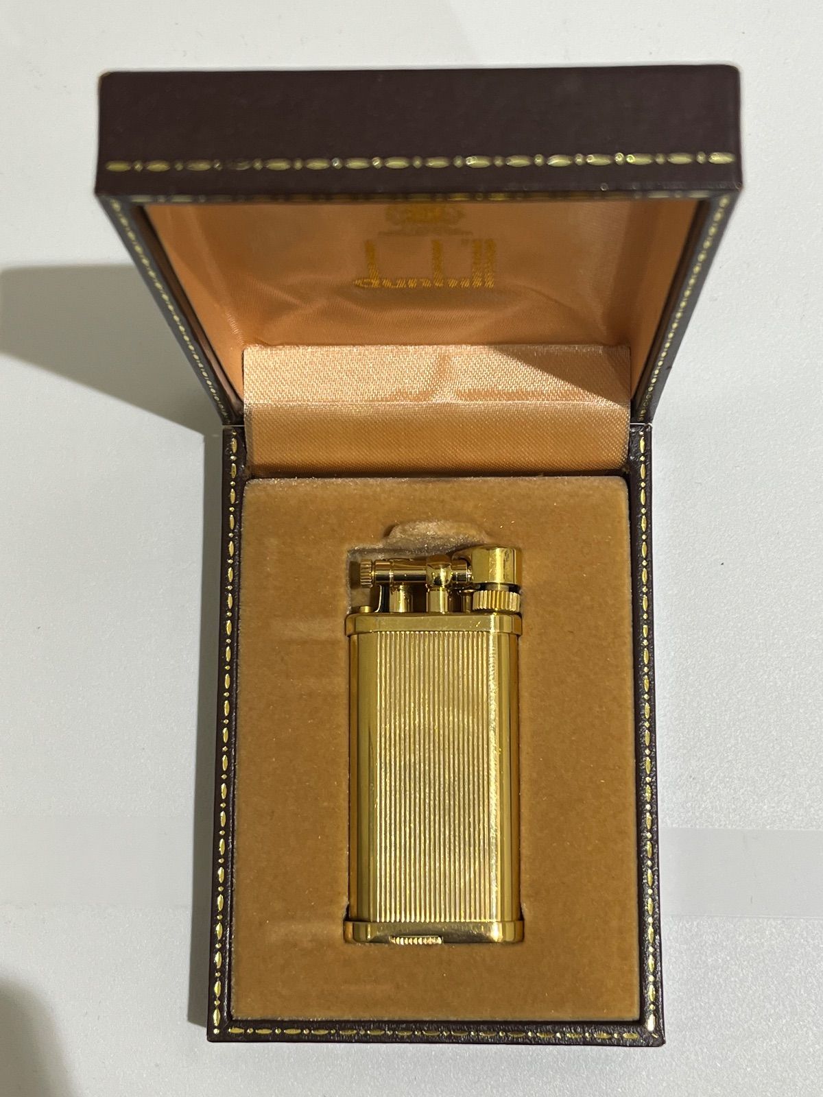 Dunhill ダンヒル ユニーク ハンマー型ローラー式 ガスライター ケース付き 着火 済