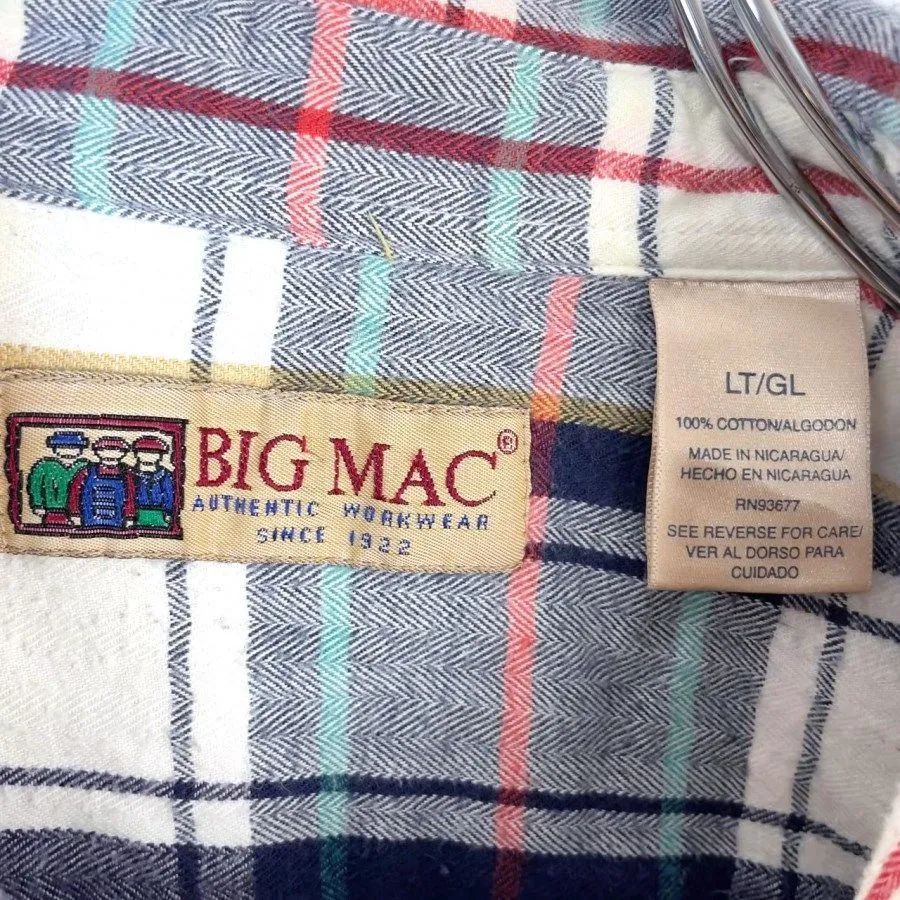 00s90sビッグマックBig Mac長袖チェックシャツフランネルシャツ
