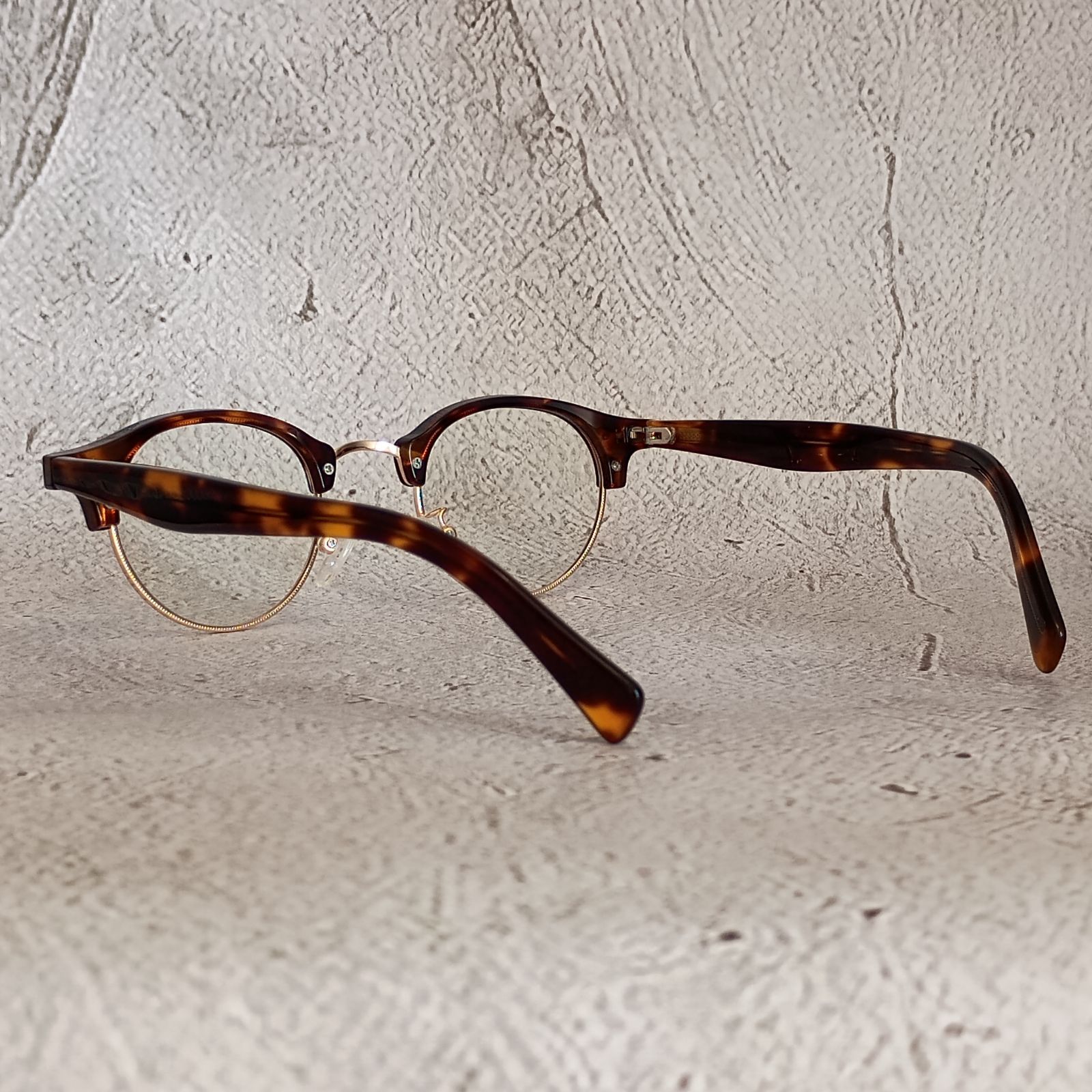 AT Craig】伊達メガネ ボストン サーモント べっ甲 デミ セルフレーム