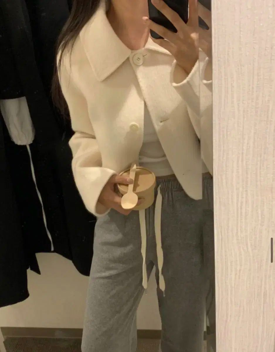 OFダン ハンドメイド アルパカ ショートコート