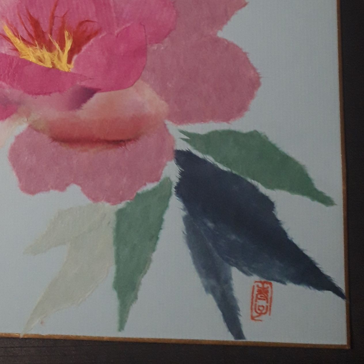 色紙アート ちぎり絵 花 花図 フラワー 美術品 貼り絵