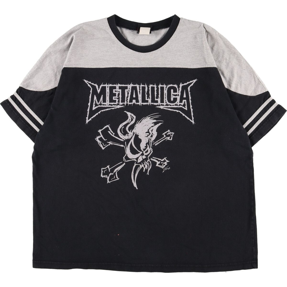 古着 00年代 giant METALLICA メタリカ フットボールTシャツ メンズXXL 