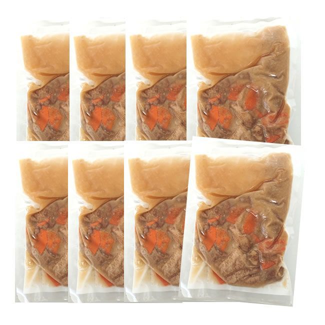 【8食】国産豚を使用！特製だれで仕上げた「豚モツ煮込み」☆東京の居酒屋さん約10店舗で提供される人気の品‼お家でお店のモツ煮込み♪／ありがとん屋　肉　焼肉　酒　豚　もつ煮　ビール