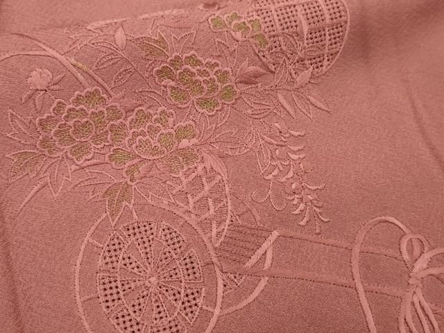 平和屋着物○訪問着 中国三大刺繍 汕頭刺繍 スワトウ刺繍 相良刺繍 総