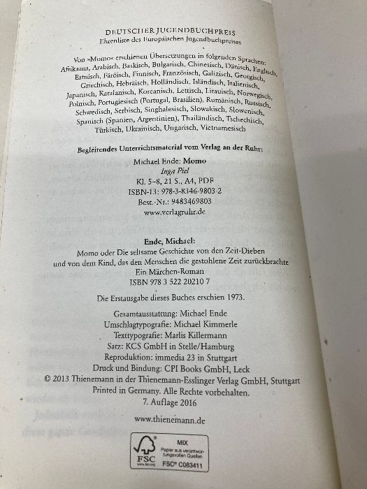 Momo Thienemanns K. Verlag Stark U 小説 洋書 