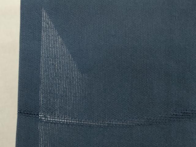 平和屋着物＊夏物 色無地 舞葉紋紗 青藍色 正絹 逸品