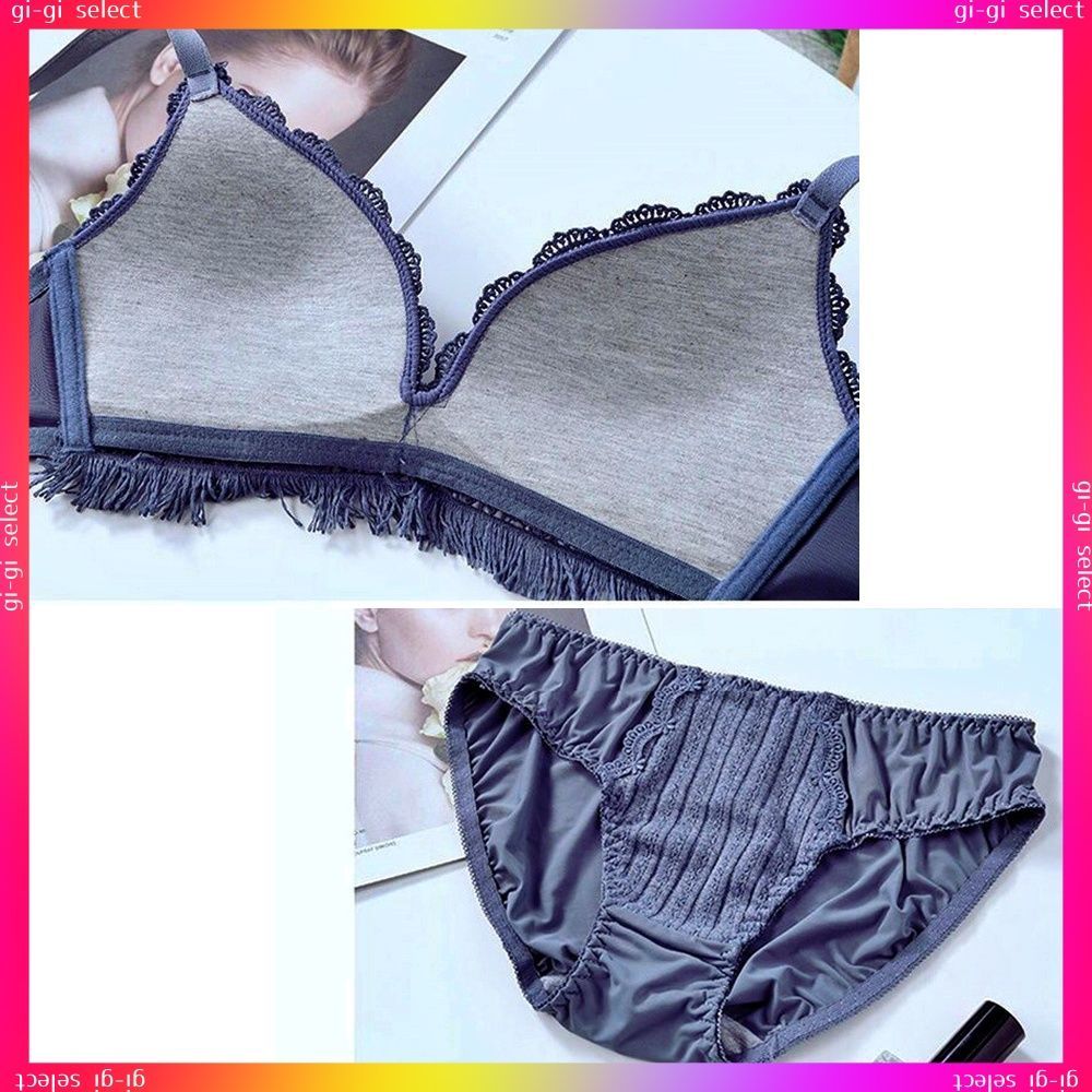 送料無料 韓国ランジェリー 上下セット 大人可愛いブラジャーショーツ