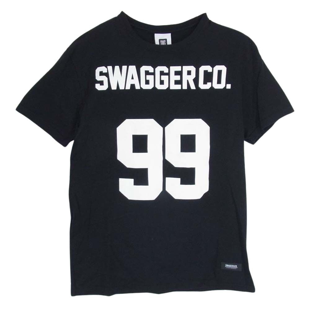 SWAGGER スワッガー Ｔシャツ SWGT-2991 NUMBERS TEE ナンバーズ プリント Tシャツ 半袖 ブラック系 L【中古】