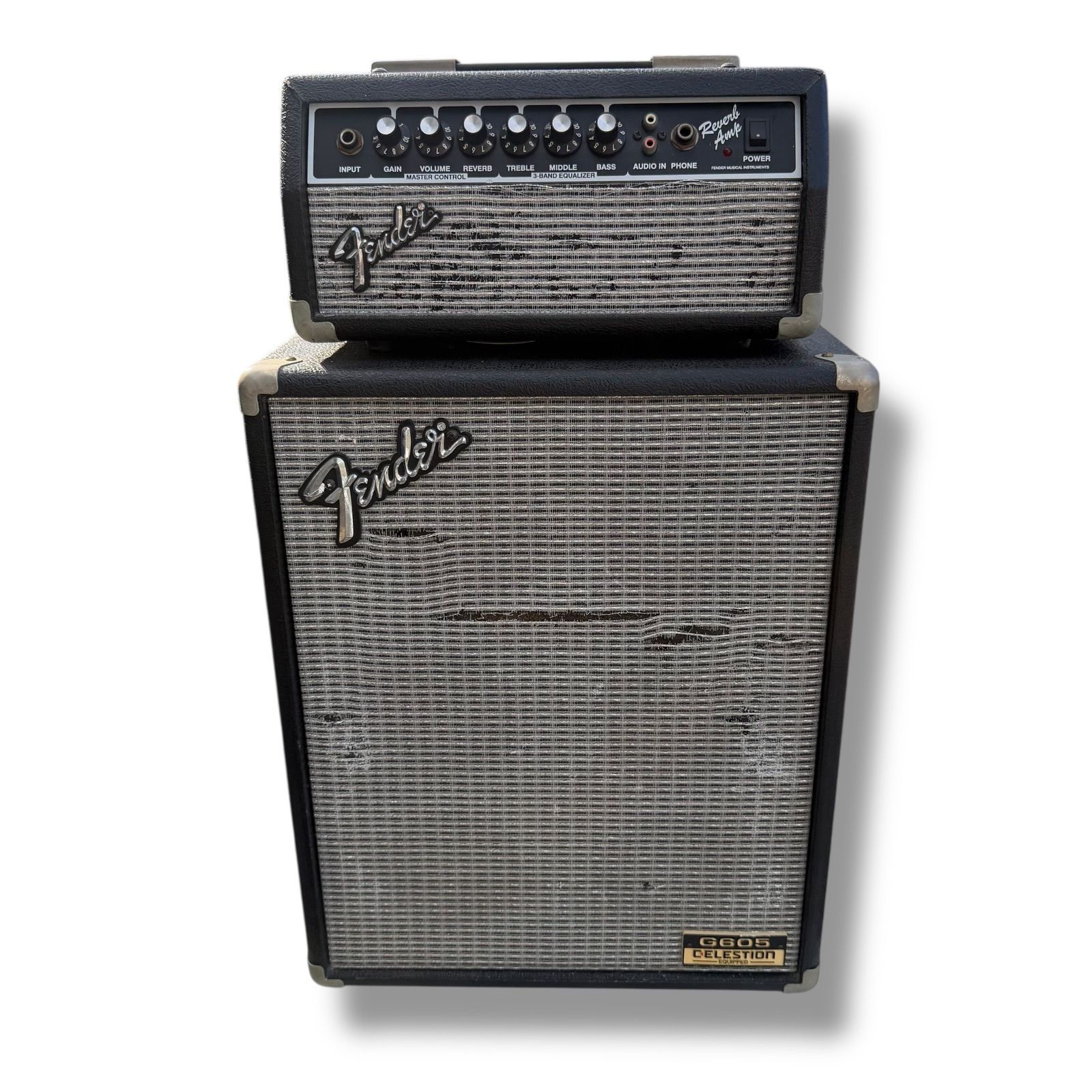 動作品 Fender Reverb Amp ヘッドアンプ G605CE キャビネット スタックアンプ CELESTION 5インチスピーカー 6基搭載