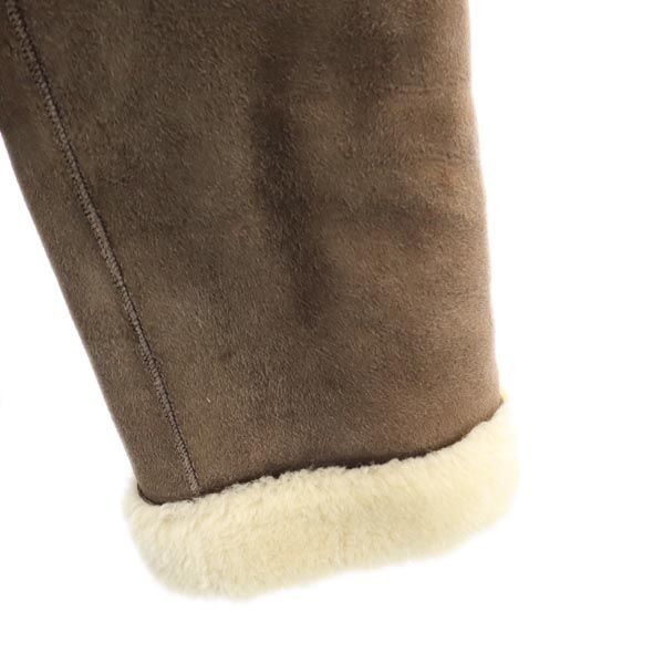 ロエベ シープスキン ムートンジャケット 40 ブラウン系 LOEWE 羊皮  