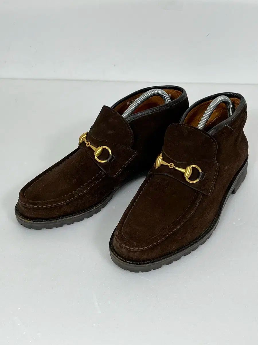 ❤ 250 GUCCI グッチ スエード ホースビットローファー