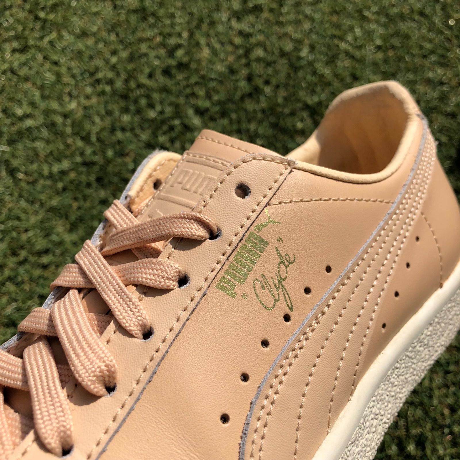 美品23 PUMA CLYDE NATURALプーマ クレイド ナチュラルE47