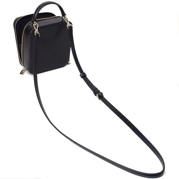 kate spade*サフィアーノレザー*2way*三日月型ショルダー 2WAY ハンドバッグ ショルダーバッグ レザー 牛革 ロゴ 黒