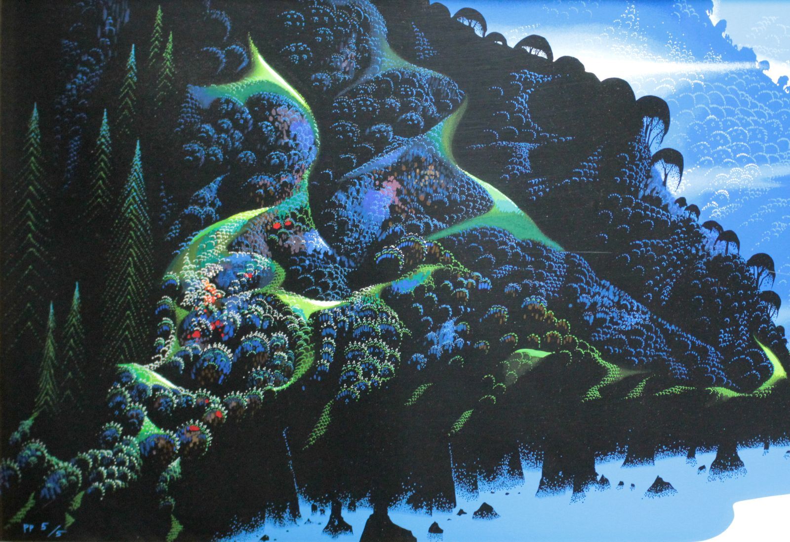 アイベン・アール 「ブルーコーストライン」 シルクスクリーン 版画 絵画 アイベン・アール 『ブルーコーストライン』 シルクスクリーン