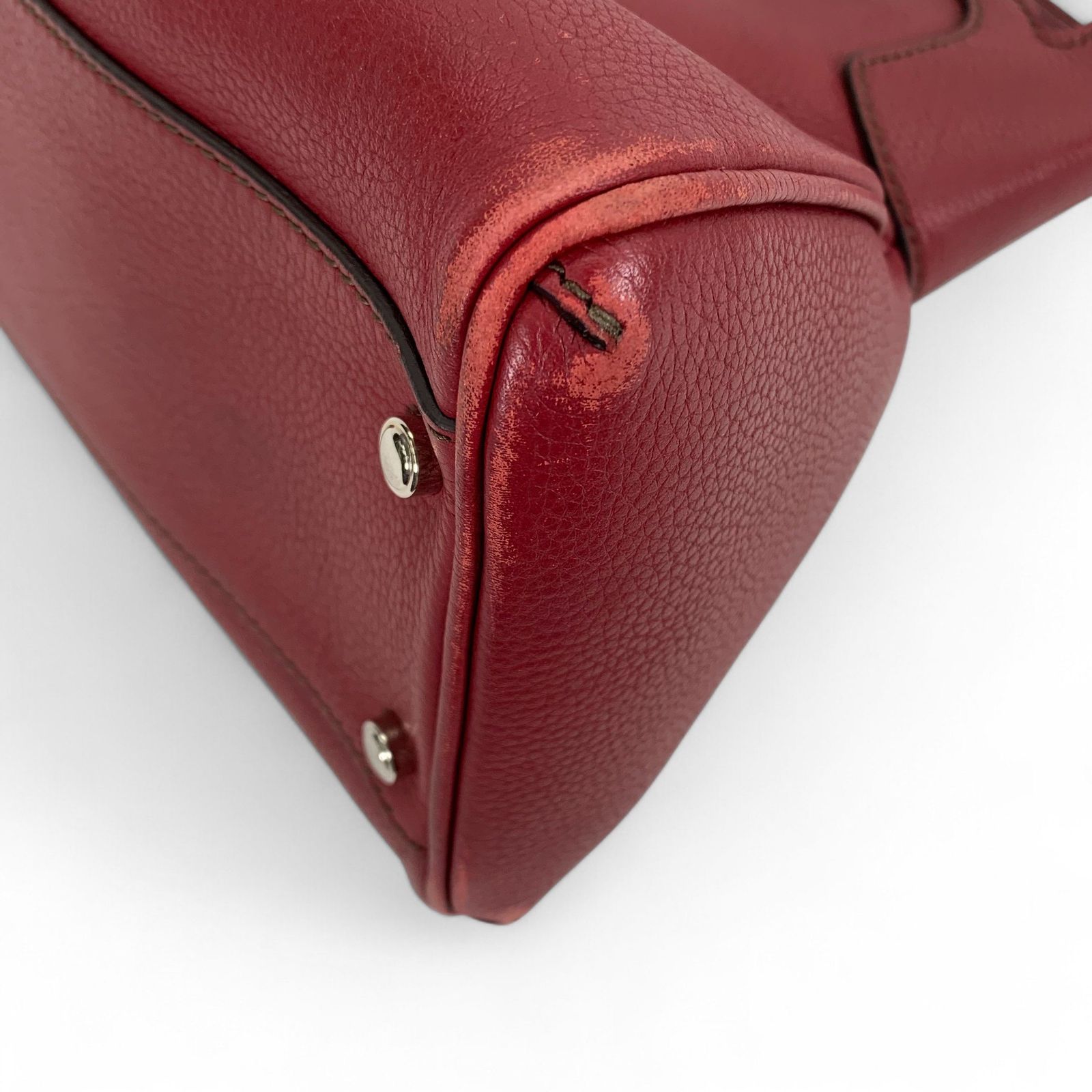 Cartier　カルティエ　マルチェロ　ハンドバック　ロゴ　レザー　レッド Cartier カルティエ マルチェロ ハンドバック トートバック ロゴ