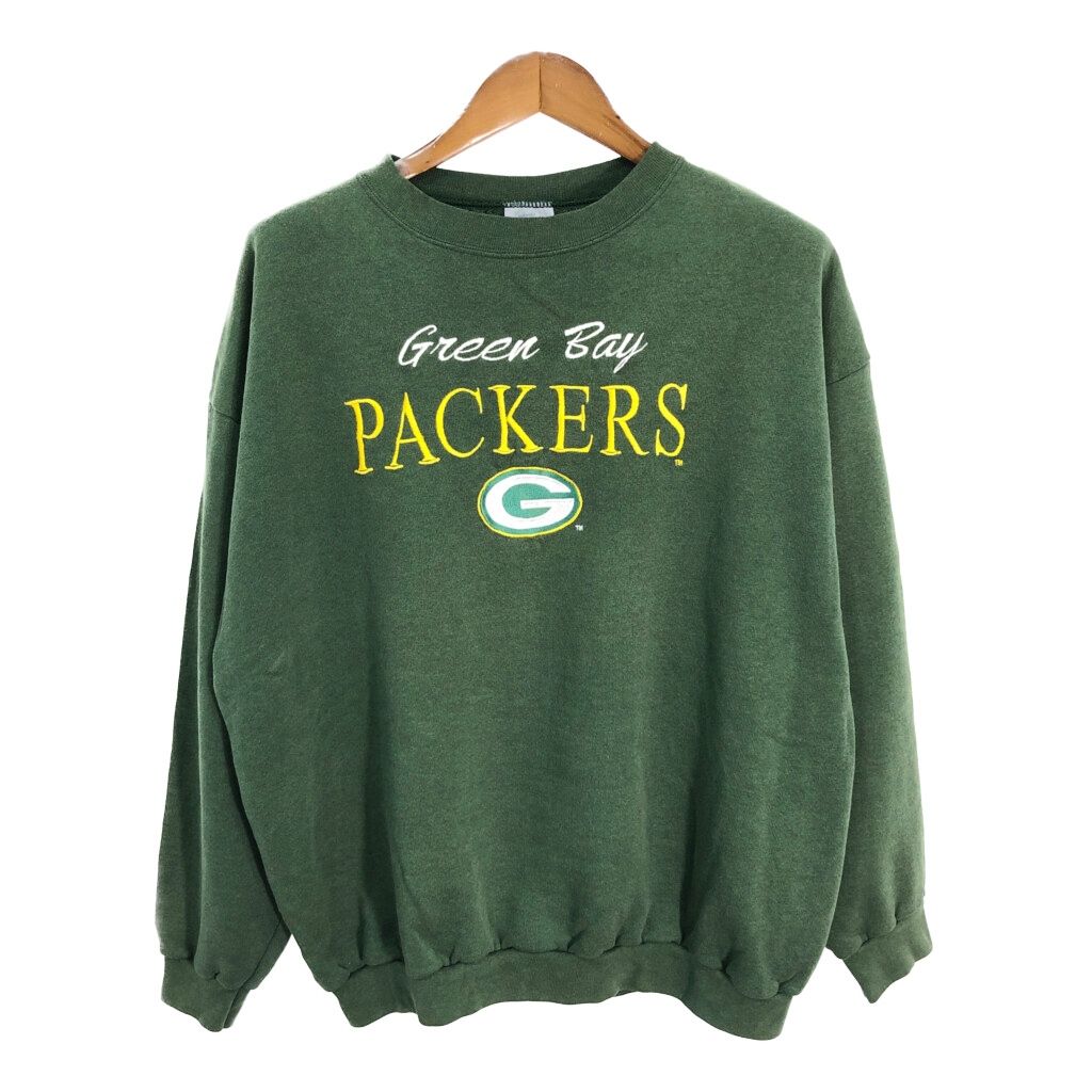 90年代 USA製 LOGO7 NFL グリーンベイ・パッカーズ スウェット プロチーム アメフト (メンズ XL) 中古 古着 R2395